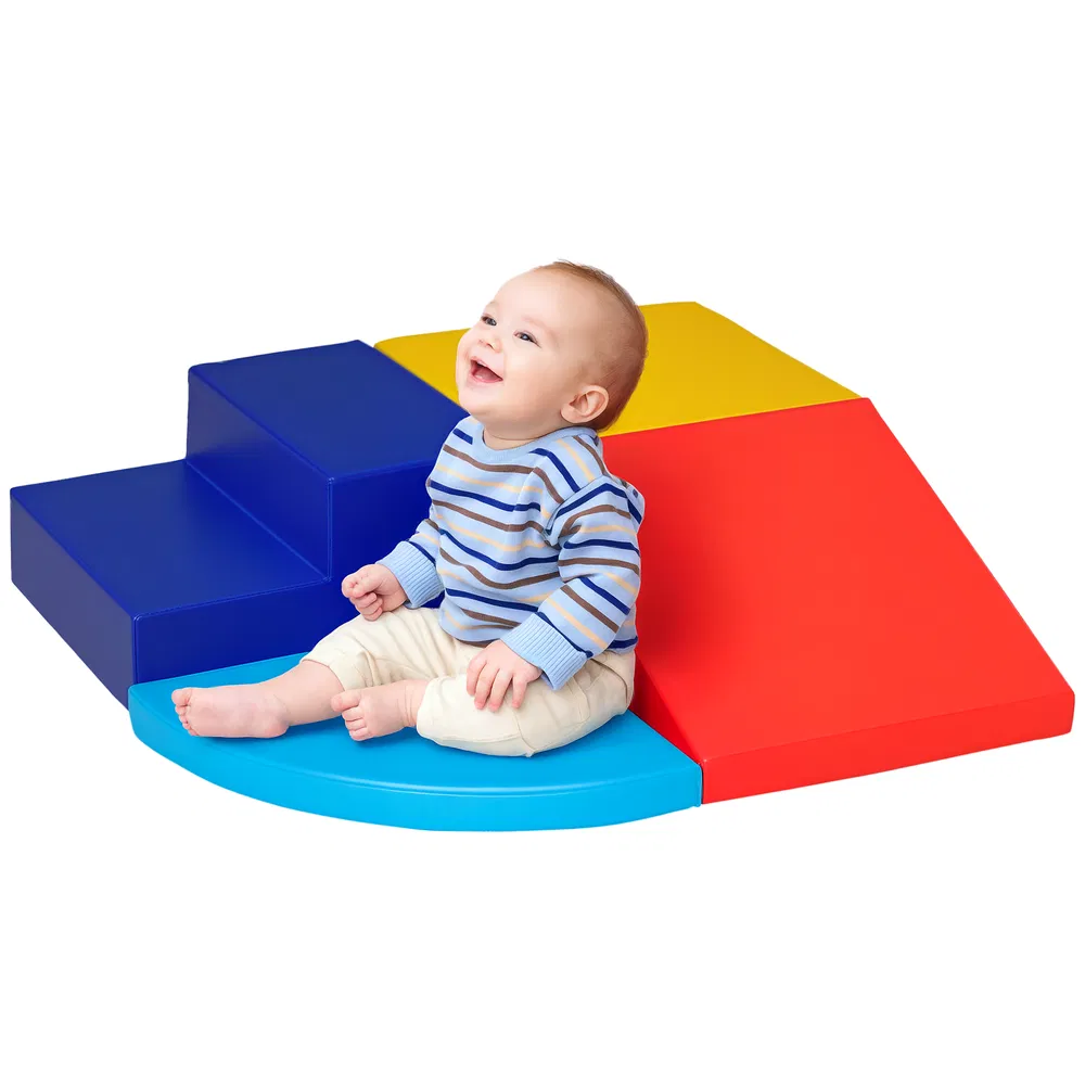 Crawl and Climb Foam Play Set Toddler Nugget 4 Pieces Lightweight Interactive Set for Climbing, Crawling, Sliding Play Zone for Baby Preschooler photo 2