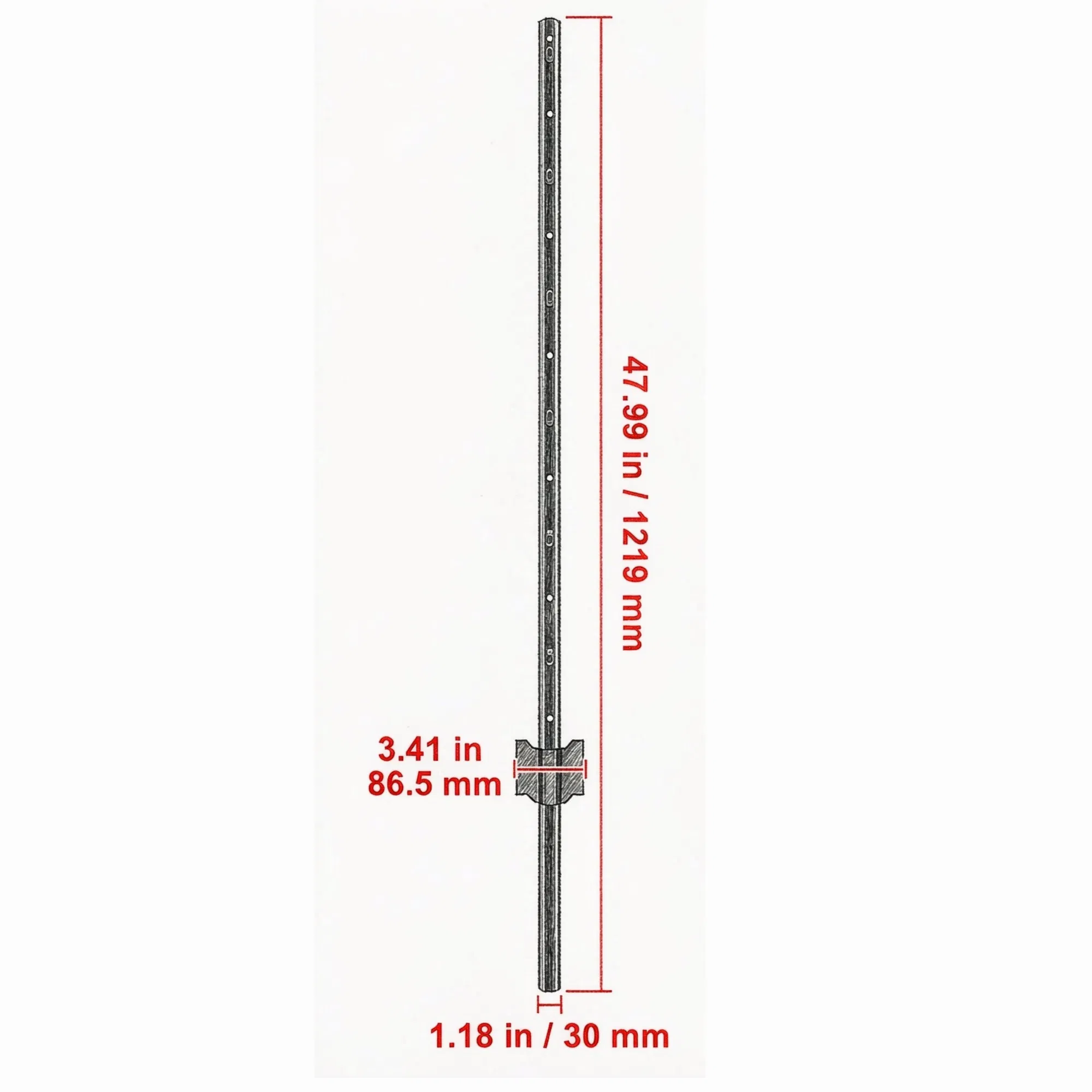 10-Pack 4ft U-Channel Fence Posts, Heavy Duty Steel Wire Fencing Stakes for Garden photo 5