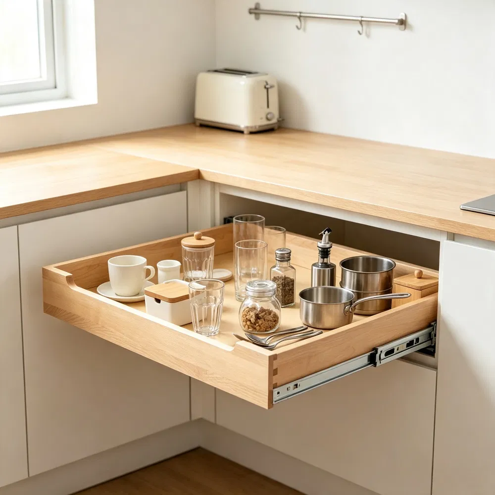 20" x 21" Pull Out Cabinet Organizer, Soft Close Slide Out Shelf for Kitchen & Bathroom Pantry photo 7