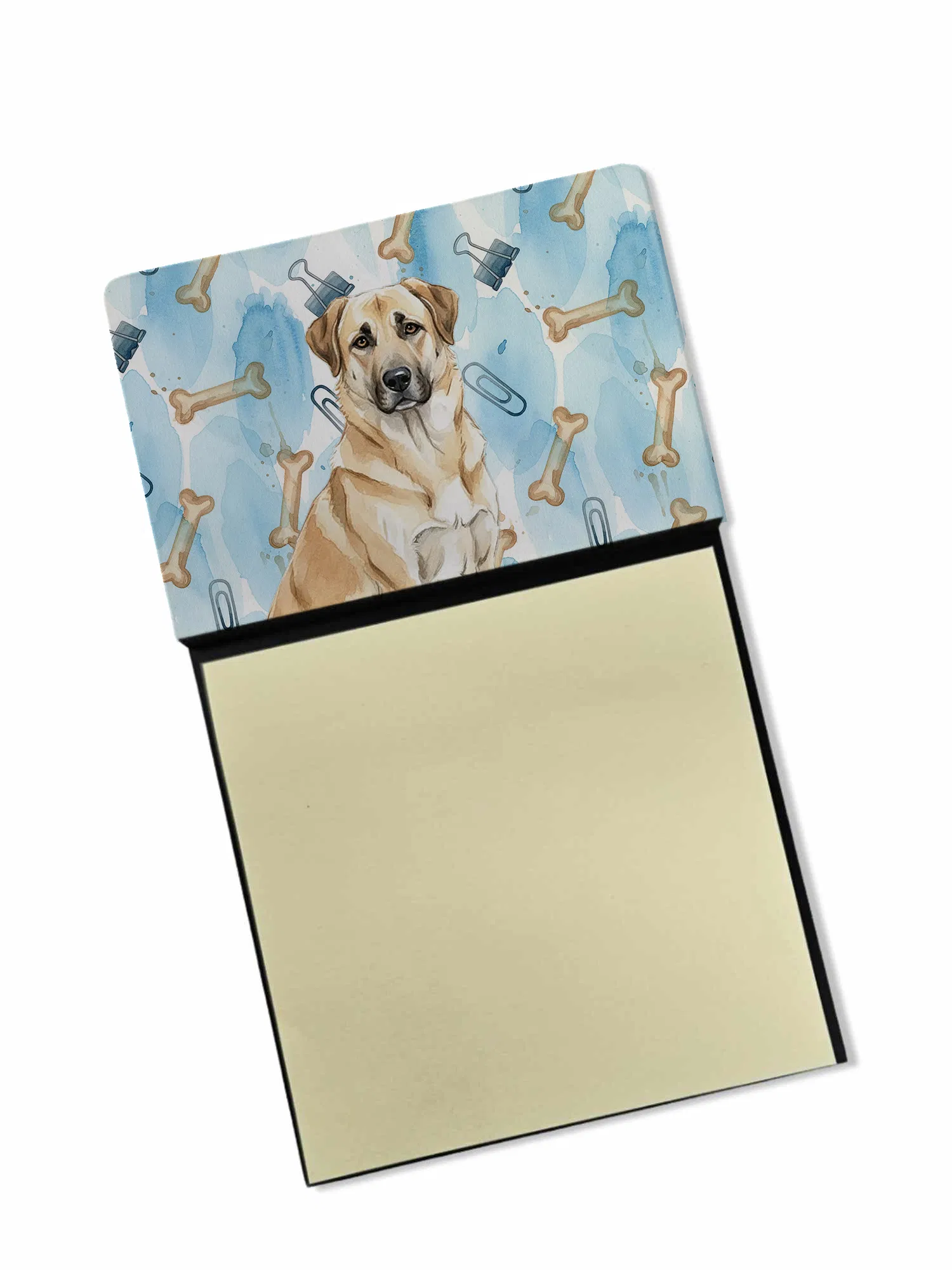 Anatolian Shepherd Dog Coworker Watercolor Sticky Note Holder Refillable Dispenser Desk Accessory 3x3 Pad Gift photo 1