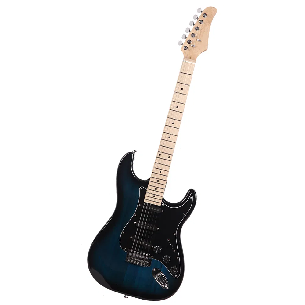 ST Stylish Electric Guitar with Black Pickguard Dark Blue photo 2