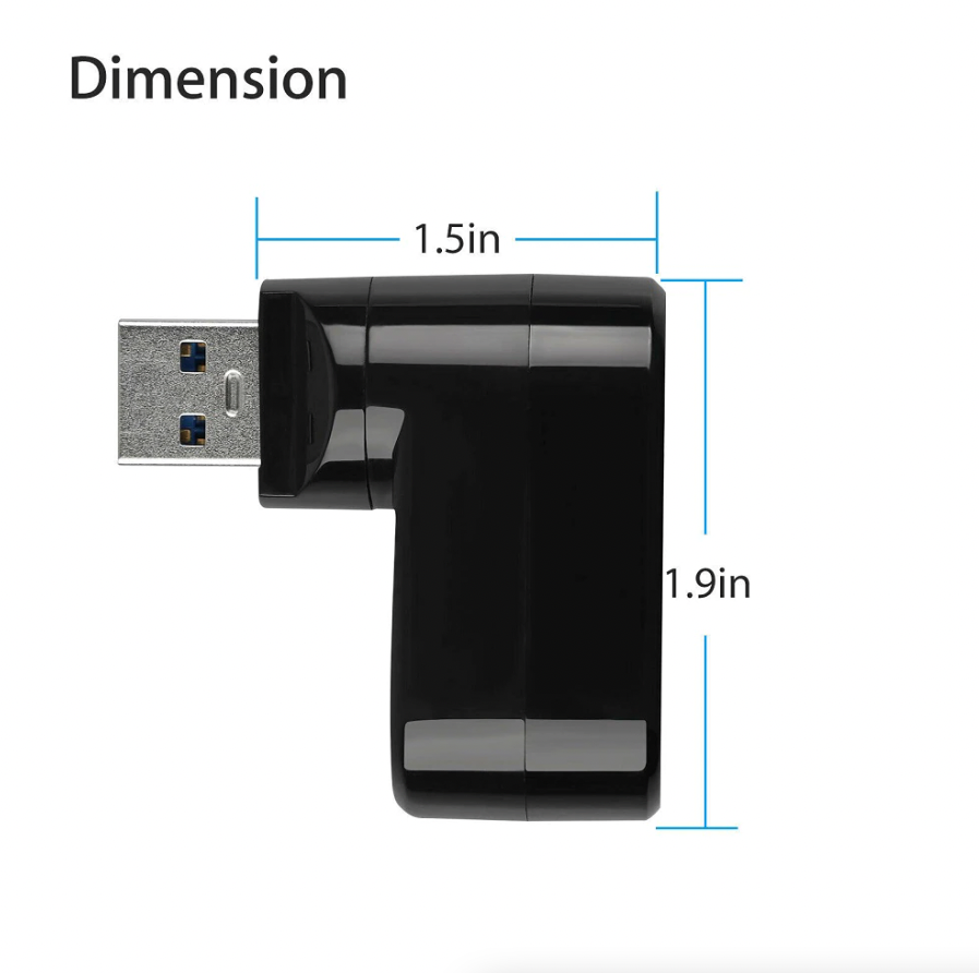 High Speed 3 Port USB 3.0 Multi HUB Splitter Expansion Desktop PC Laptop Adapter photo 4