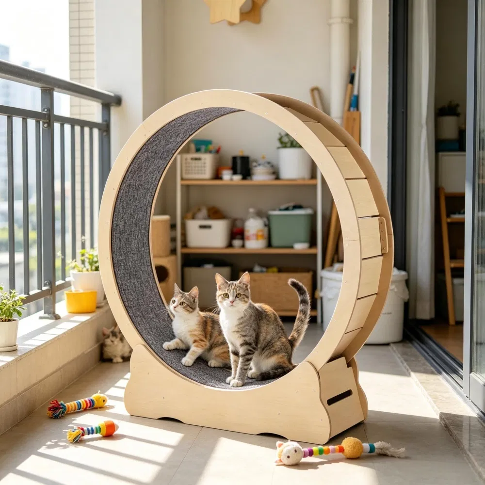 Wooden Cat Exercise Wheel photo 7