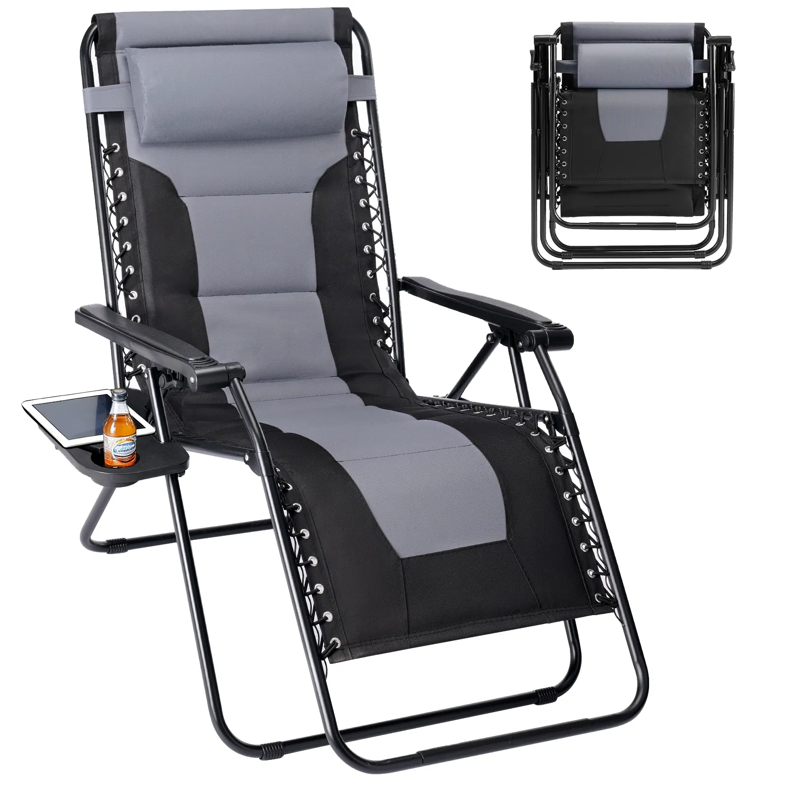 Sleeve-encased zero-gravity chair, heavy-duty outdoor recliner, foldable anti-gravity outdoor leisure chair photo 1