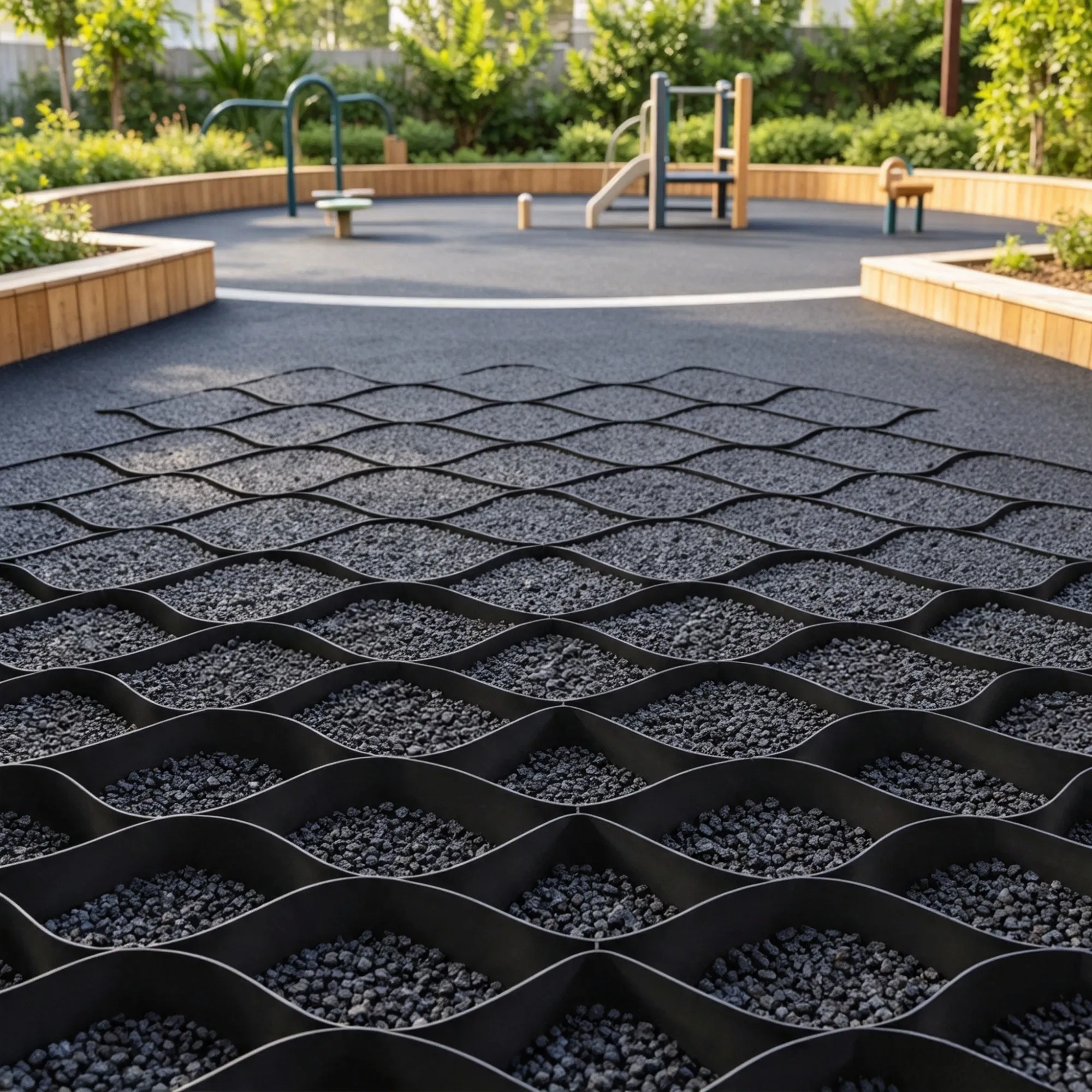 26.87 x 3.94 FT Gravel Grid, 2" Permeable Geo Grid Driveway Stabilizer for Garden, Patio & RV Parking photo 7