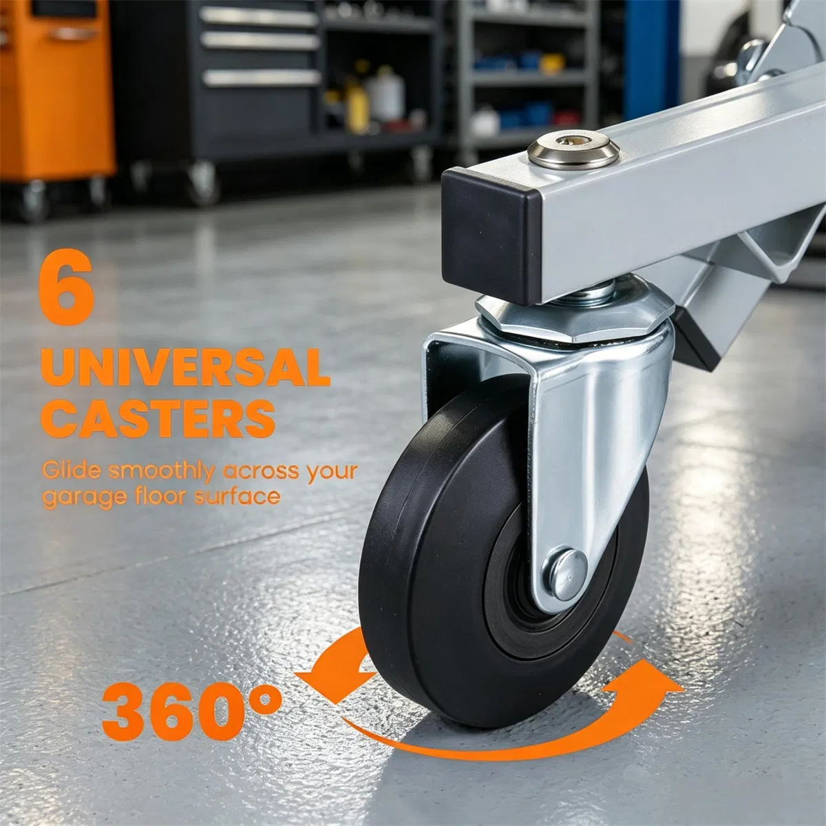 40" 2-in-1 Mechanic Creeper Seat with 360 Swivel Casters, Heavy Duty Metal Frame Auto Repair Rolling Stool with 1.5" Thick Oil-Proof Cushion for Garage Car Maintenance photo 8