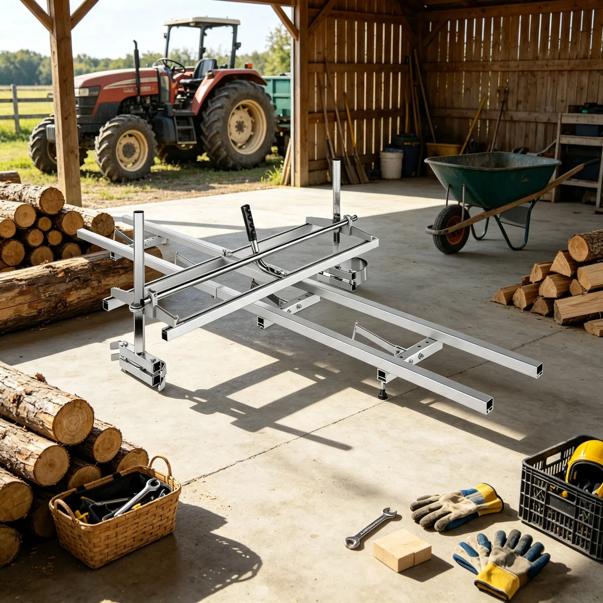 Chainsaw Mill & Rail Guide System, Portable Sawmill with 14"-36" Guide Bar, 9ft Aluminum Milling Rail, Planking Mill for Woodworkers & Carpenters photo 5