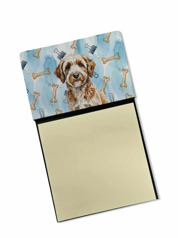 Lagotto Romagnolo Coworker Watercolor Sticky Note Holder Refillable Dispenser Desk Accessory 3x3 Pad Gift photo 8