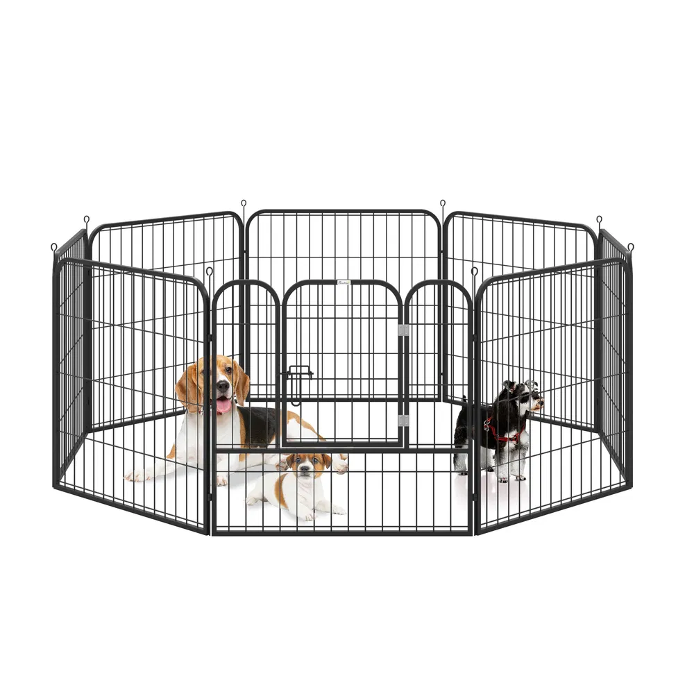 8 Panel Pet Playpen Play Yard Fence Home DIY Heavy-Duty Metal Foldable Indoor Outdoor 31.5"H photo 2