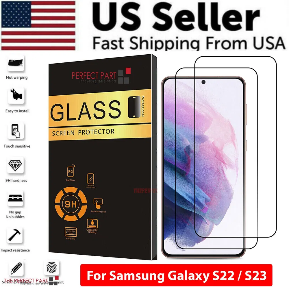 1-3 PACK For Samsung Galaxy S22 S23 PLUS ULTRA Tempered Glass Screen Protector photo 2