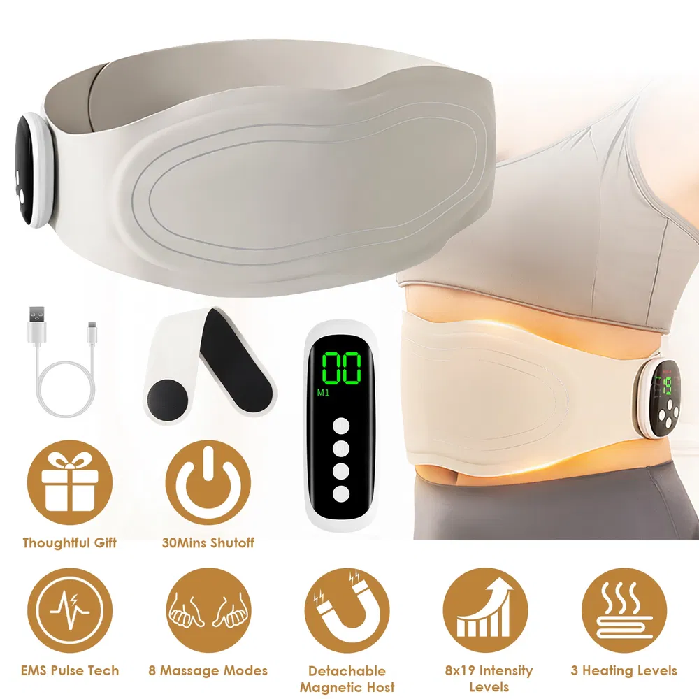 Portable Cordless EMS Heating Pad Massager 8 Customizable Modes,19 Intensity Levels,3 Heating Settings,Magnetic Detachable Host,Perfect Gift for Back Pain,Period Cramps,Post Workout Recovery photo 2