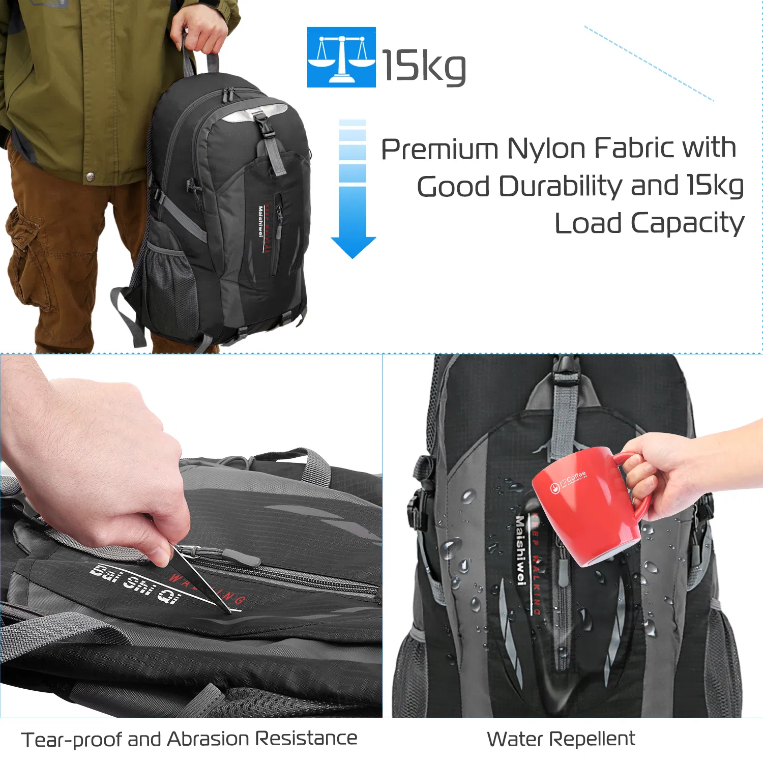 36L Outdoor Backpack Waterproof Daypack Travel Knapsack photo 2