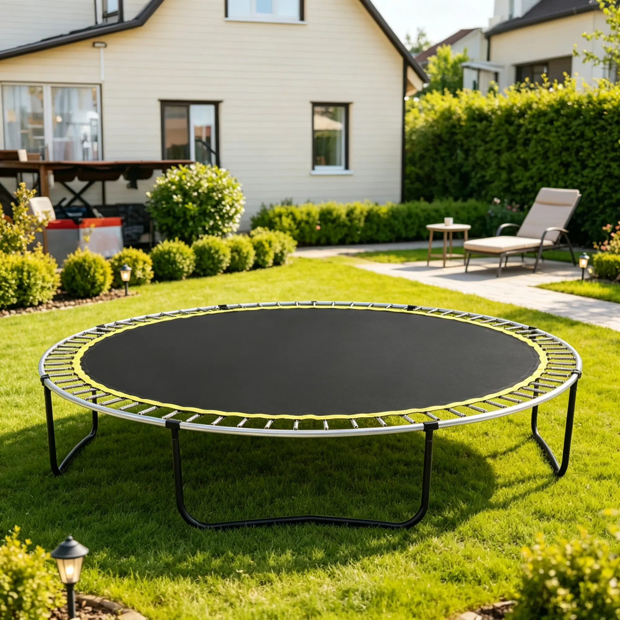 12ft Round Replacement Trampoline Mat, UV-Resistant Jumping Pad with V-Rings & Spring Tool (Fits 5.5" Springs)Only Trampoline Mat photo 1