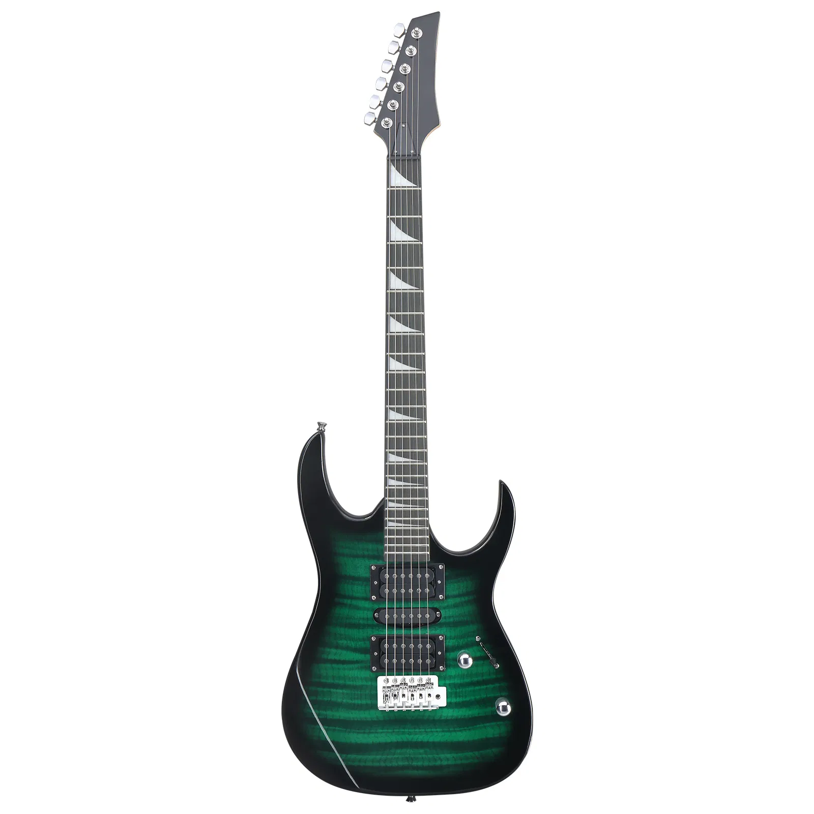 170 Model 39in Electric Guitar HSH Pickups Black complete starter kit suit for Hard Rock Tiger-striped Green photo 2