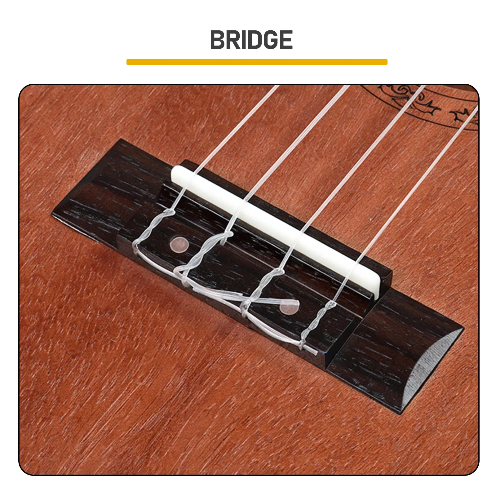 23in mahogany body rosewood fingerboard ukulele, cotton bag, capo, strap, picks*2, tunerStringsDust cloth photo 5