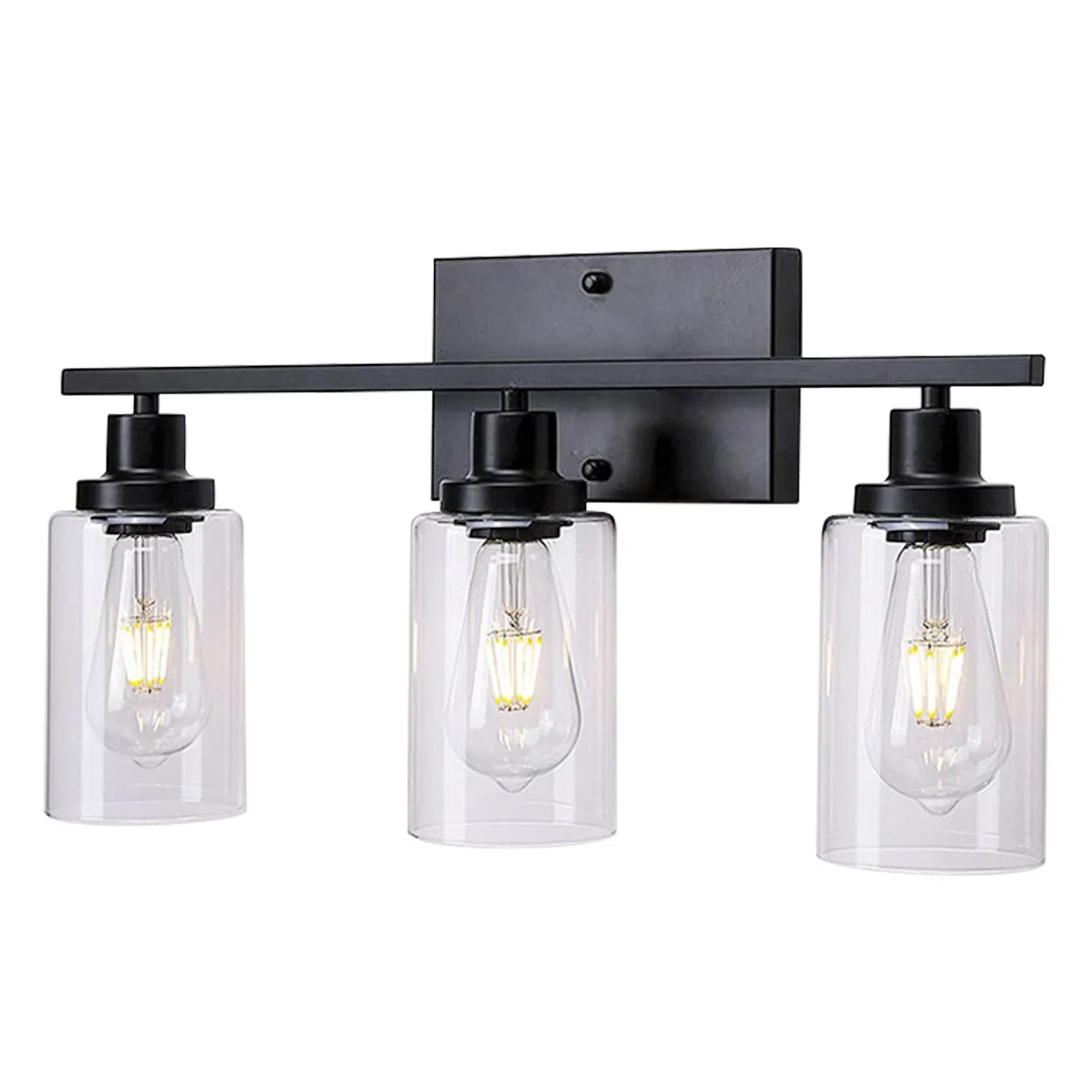 3 Light Wall Sconce Lighting with Clear Glass Shade Bathroom Vanity Lamp Fixture Modern Mounted Light for Porch Mirror Living Room Bedroom Hallway photo 5