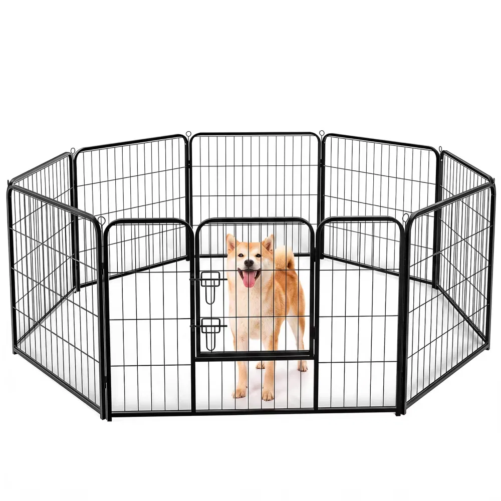 Dog Playpen Indoor Fence Height Metal Exercise Pen with Door Small Puppy/Medium/Large Dogs Animal Pet for Outdoor, Garden, Yard(Shipment from Walmart) photo 2