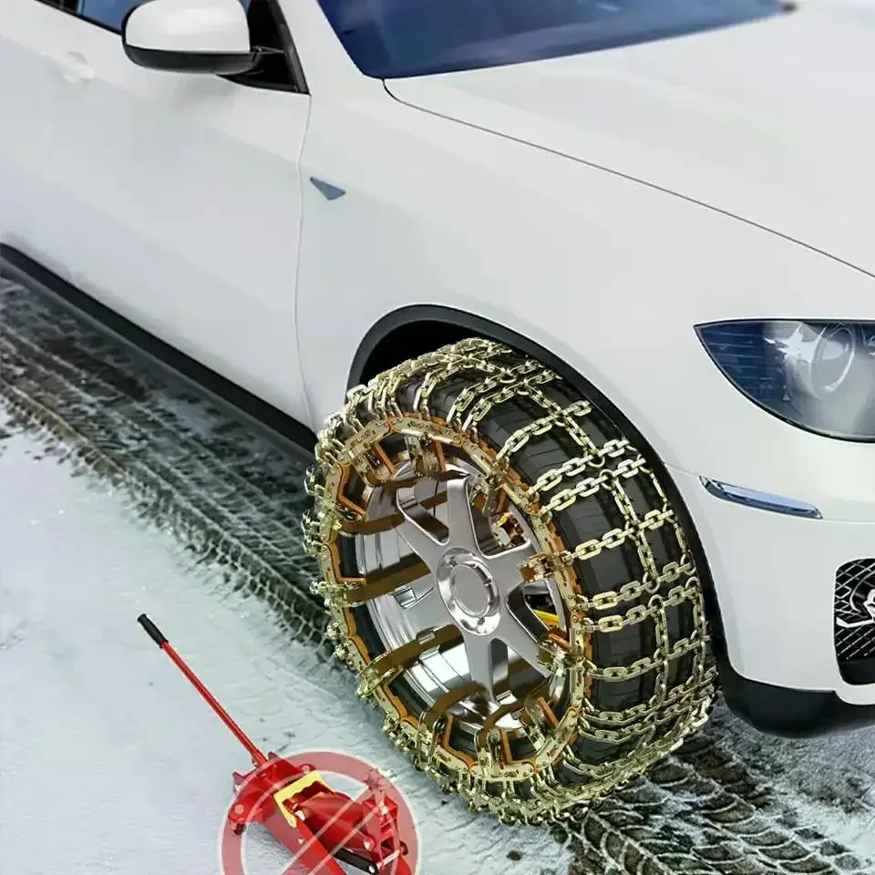 4Pcs Car Snow Chains, Anti-Slip Emergency Traction Tire Chains for Ice Snow Mud Sand, Fit Tire Width 165-265mm, No Jack Required photo 5
