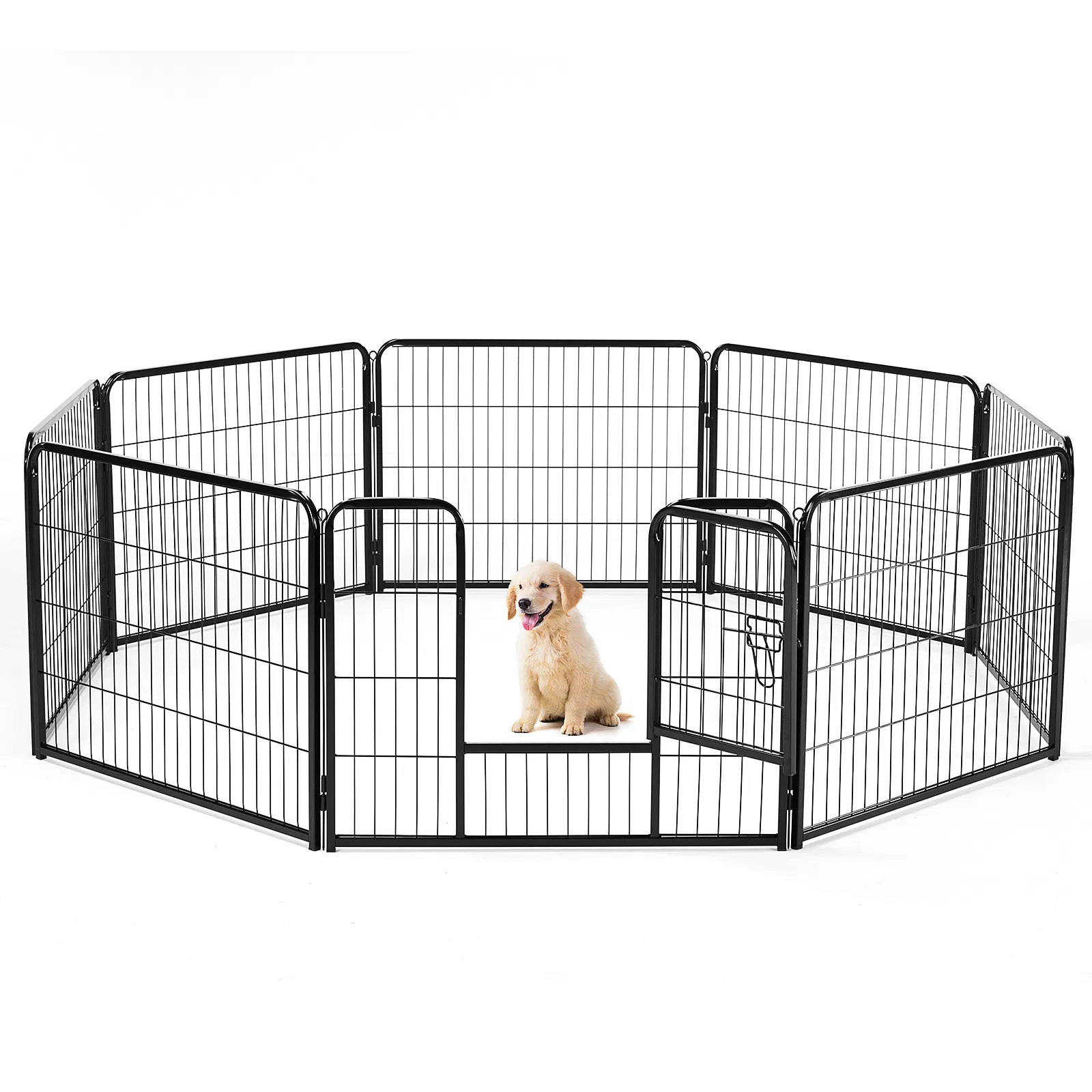 Dog Playpen Indoor Fence Height Metal Exercise Pen with Door Small Puppy/Medium/Large Dogs Animal Pet for Outdoor, Garden, Yard photo 1