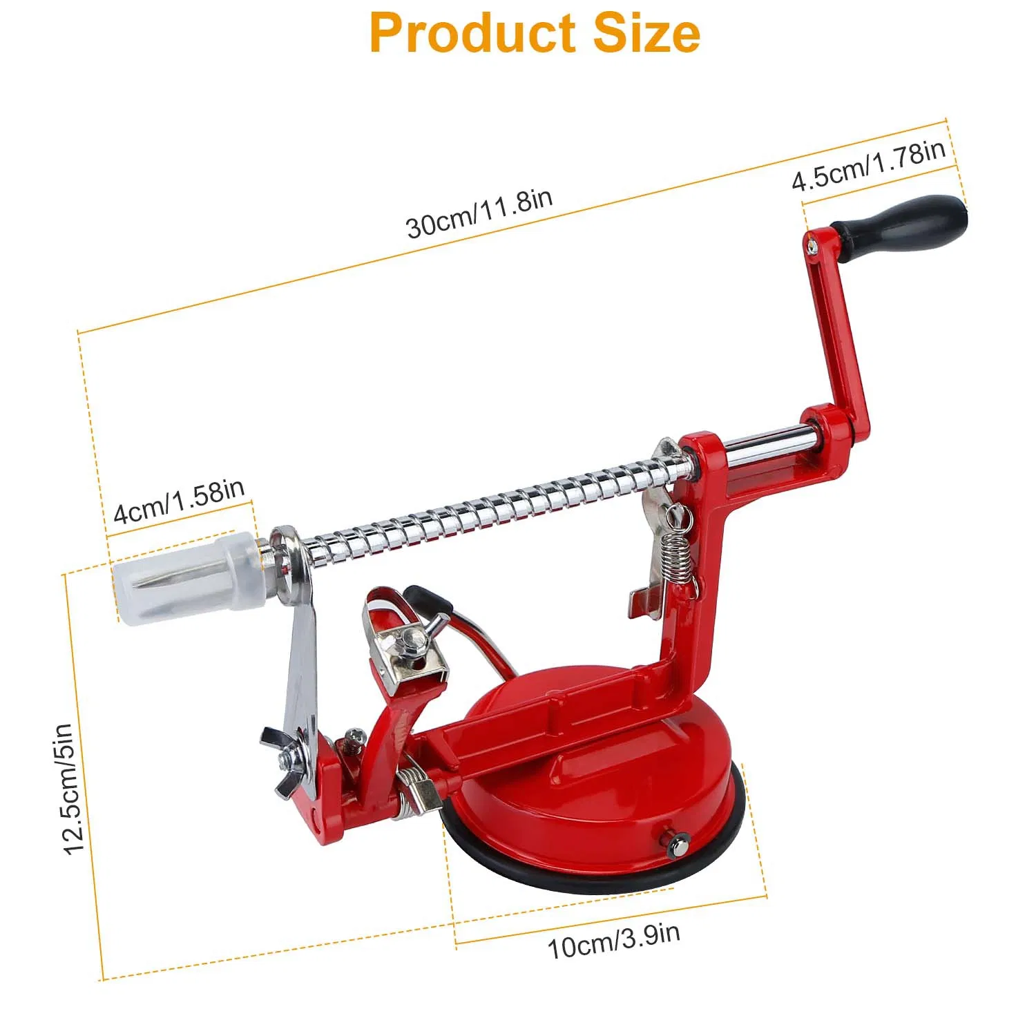 3In 1 Apple Corer Slicer Peeler Manual Rotation Potato Fruit Core Slicer Kitchen Hand Cracking Corer photo 7