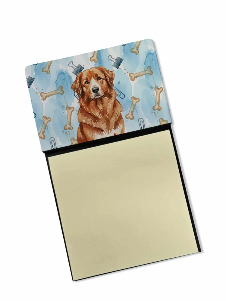 Reddish Brown Great Pyrenees Coworker Watercolor Sticky Note Holder Refillable Dispenser Desk Accessory 3x3 Pad Gift photo 8