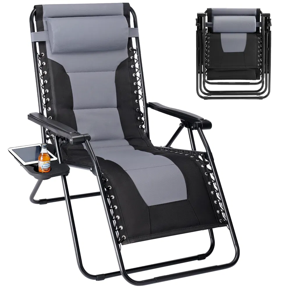 Sleeve-encased zero-gravity chair, heavy-duty outdoor recliner, foldable anti-gravity outdoor leisure chair photo 2