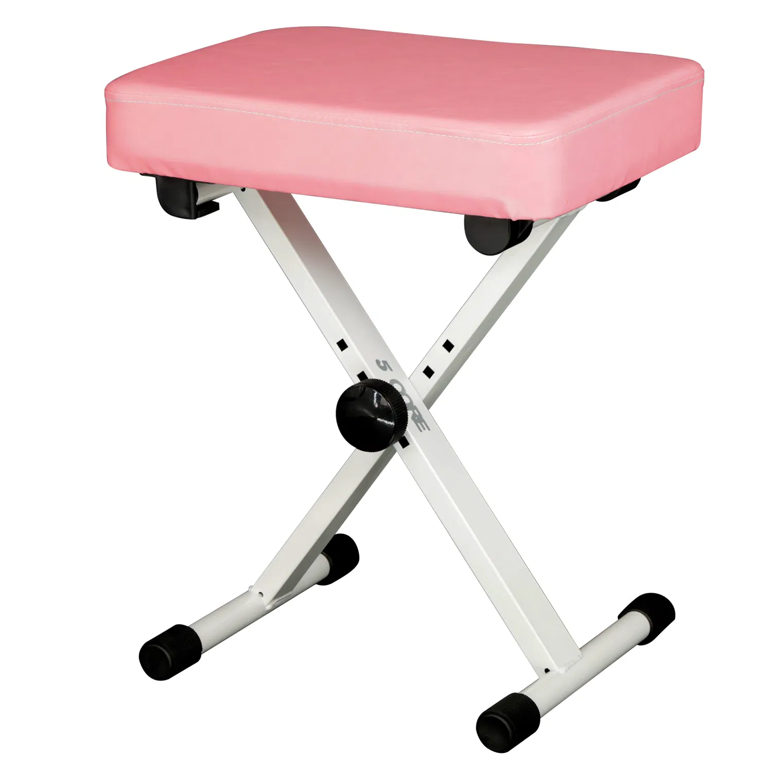 5 Core Keyboard Bench 3 Inch Padded Cushioned Piano Stool Height Adjustable Guitar Seat Heavy Duty Folding Portable Musician Chair W Nonslip Rubber Feet Black - KBB BLK HD photo 1