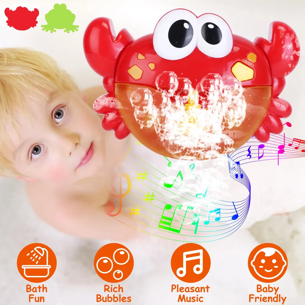 Frog Musical Bubble Bath Maker Baby Bath Toys for Bathtubs Toddler Bubble Machine for Bath Fun photo 2