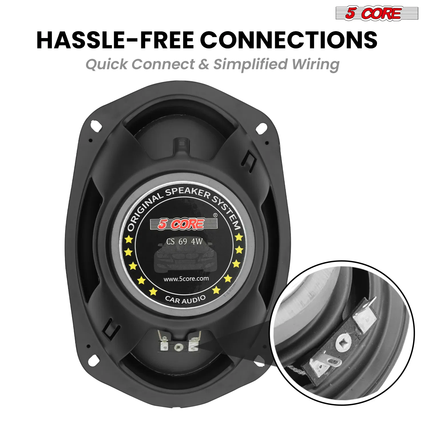 5 Core 6x9 Car Speaker Audio 2-Way/4-Way Coaxial Speaker w Tweeter 2PCS photo 8