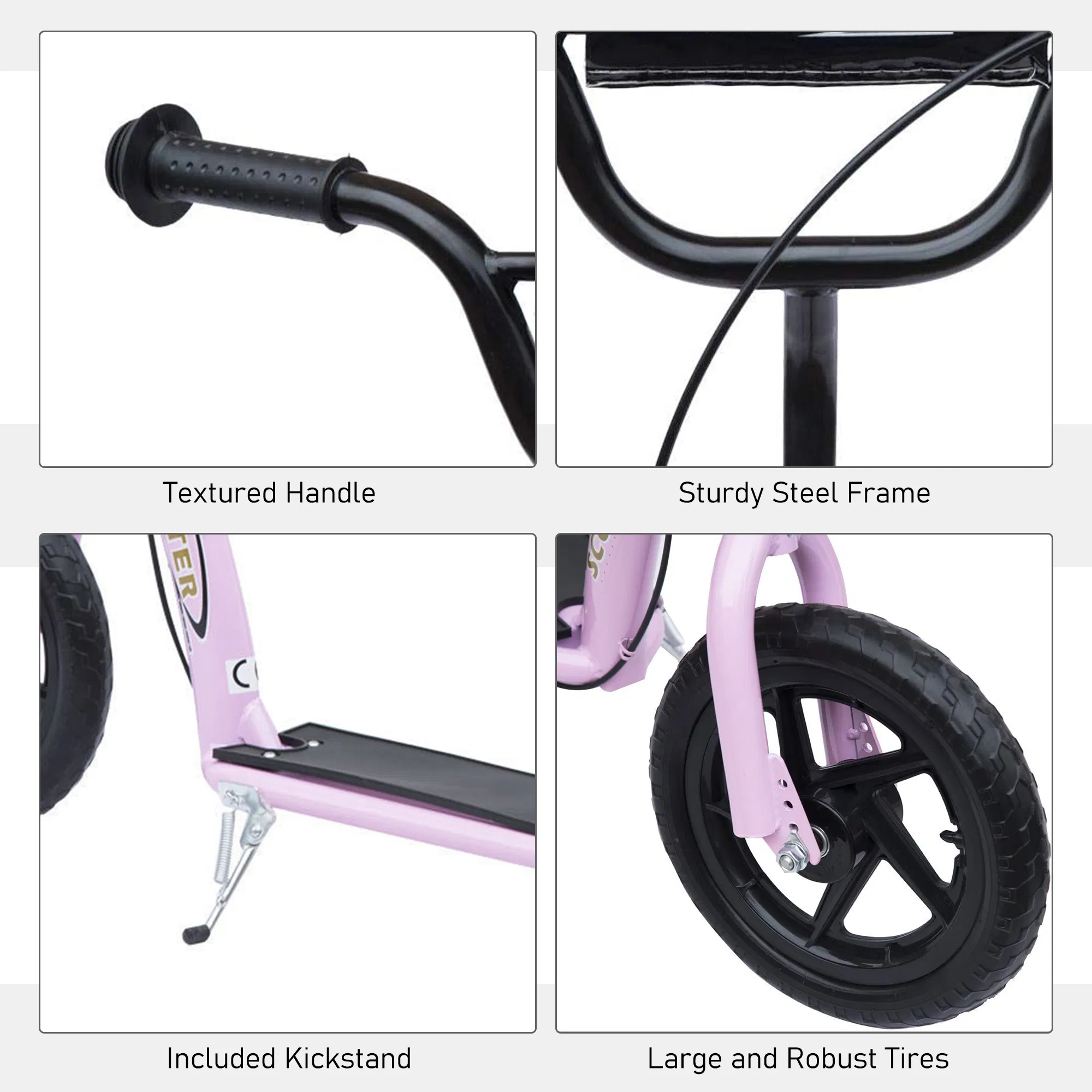 Kids Scooter Street Bike Bicycle for Teens Ride on Toy w/ 12'' Tire for 5-12 Year Old Pink photo 4