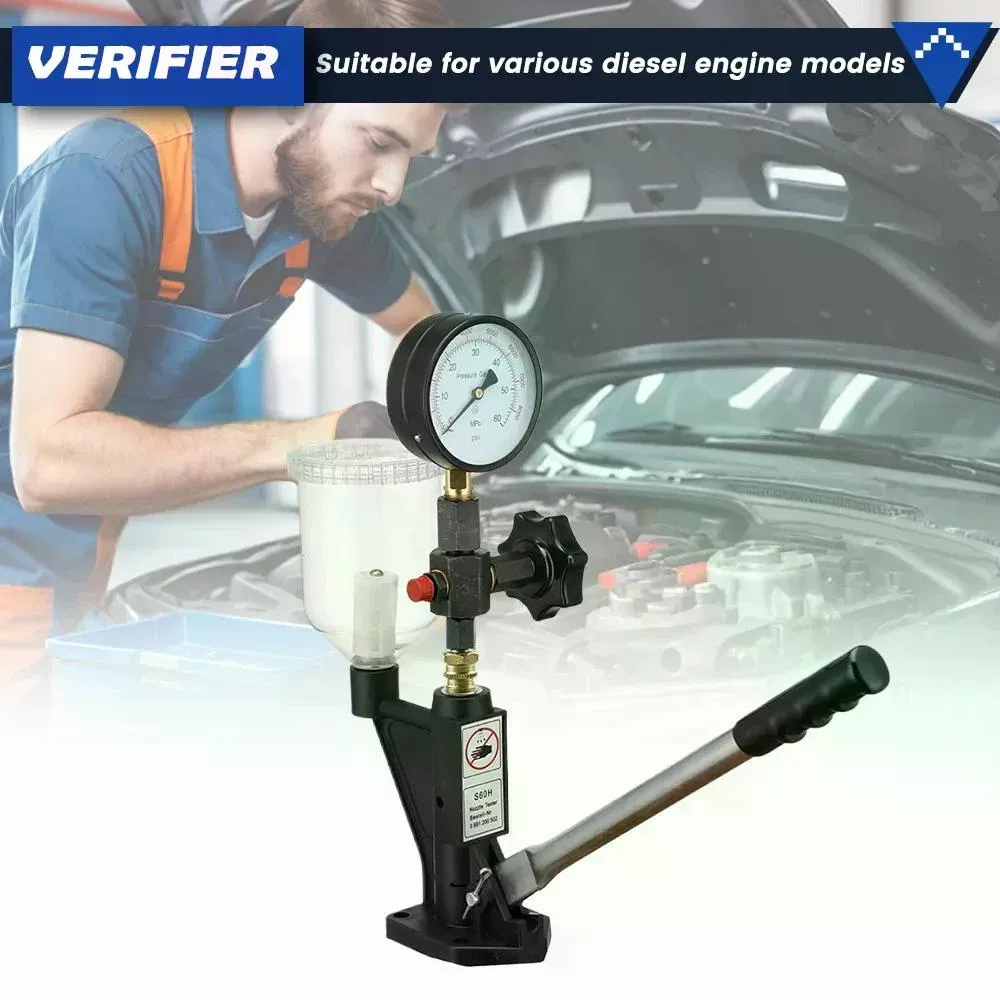 Professional Diesel Injector Tester – 9000 PSI Dual-Scale Gauge, 0-60MPa, Nozzle Repair Tool for Auto Tractor Truck Engine photo 1