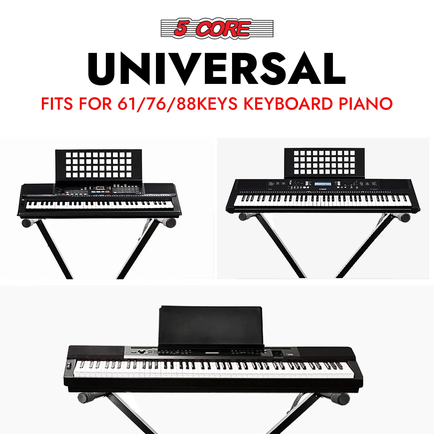 5 CORE Keyboard Stand Single X Style Adjustable Digital Electric Piano Riser Durable & Sturdy Music Synthesizer Holder Stands For 61 76 88 Keys photo 3