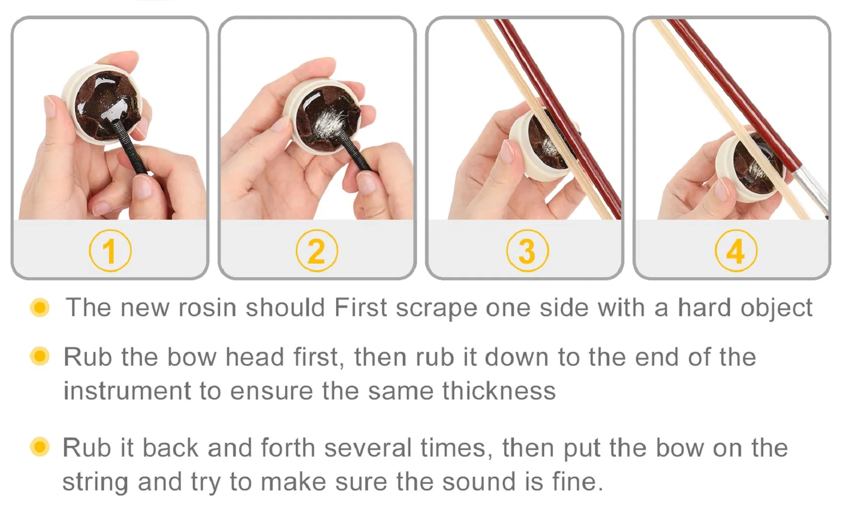 New 1/2 Acoustic Violin Case Bow Rosin Natural photo 8