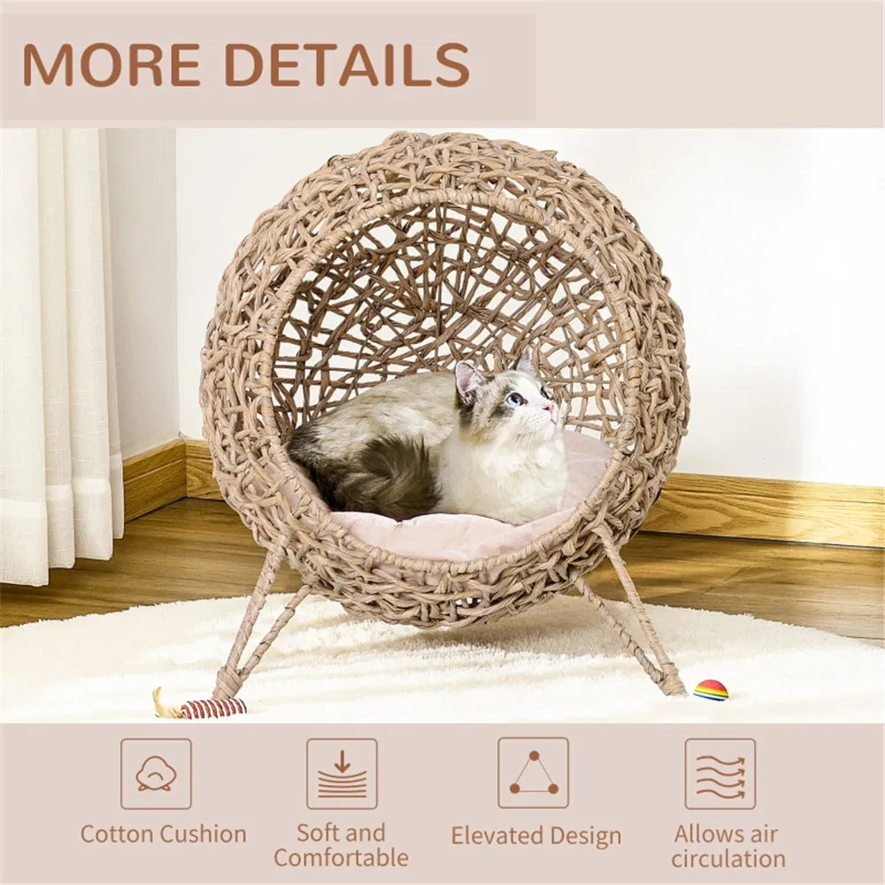 Cat Bed/Cat House -Beige photo 1
