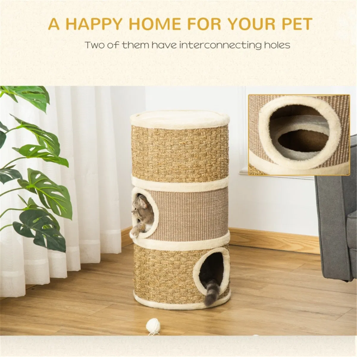 Wooden Cat House/Cat Trees /Cat Climbing Tower ( Amazon Shipping)(Prohibited by WalMart) photo 3