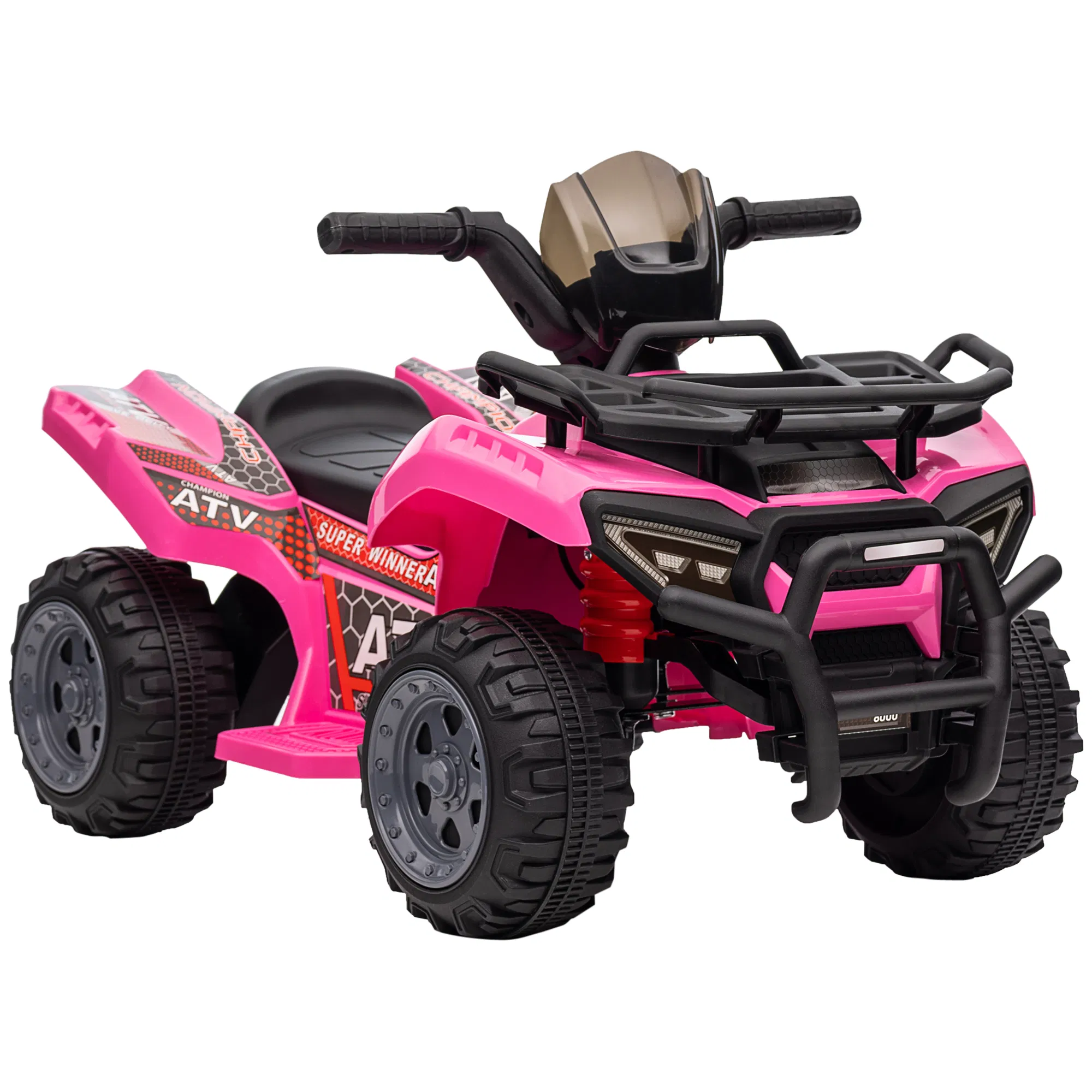 6V Kids ATV Quad, 4 Wheeler Battery Powered Electric Ride on Car with Music, Forward, for Boys and Girls Ages 18-36 Months, Pink photo 1