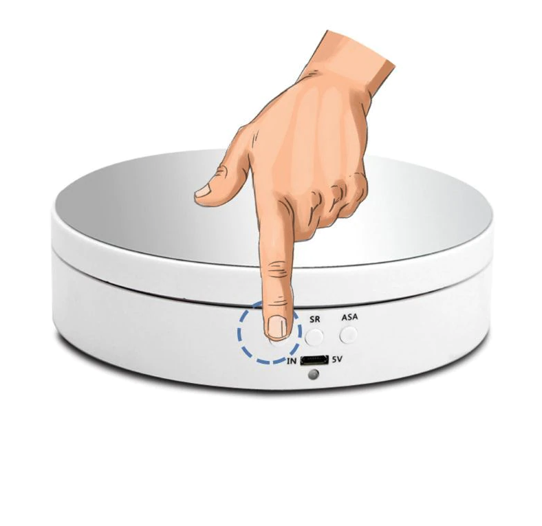 360° Electric Motorized Rotating Display Stand Jewelry Photography Show Holder photo 3