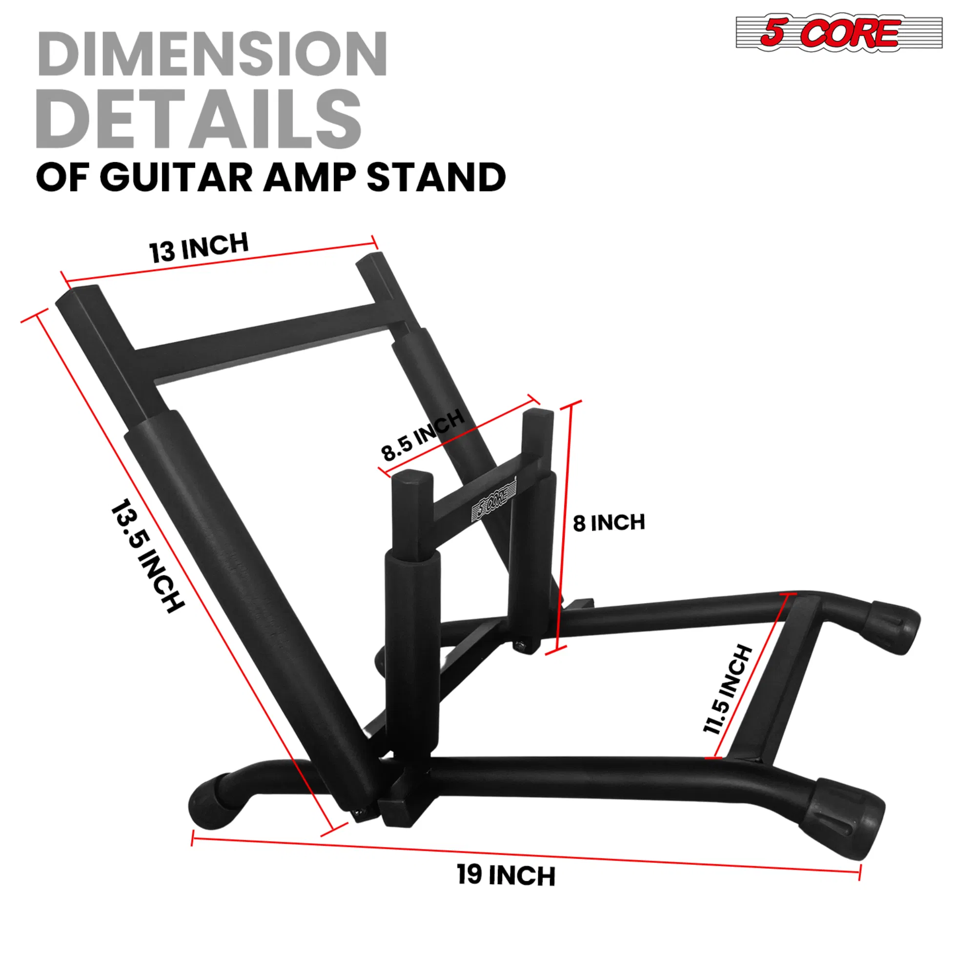 5Core Guitar Amp Stand Heavy Duty Foam Cover Arm/Standard Adjustable Low Profile photo 3