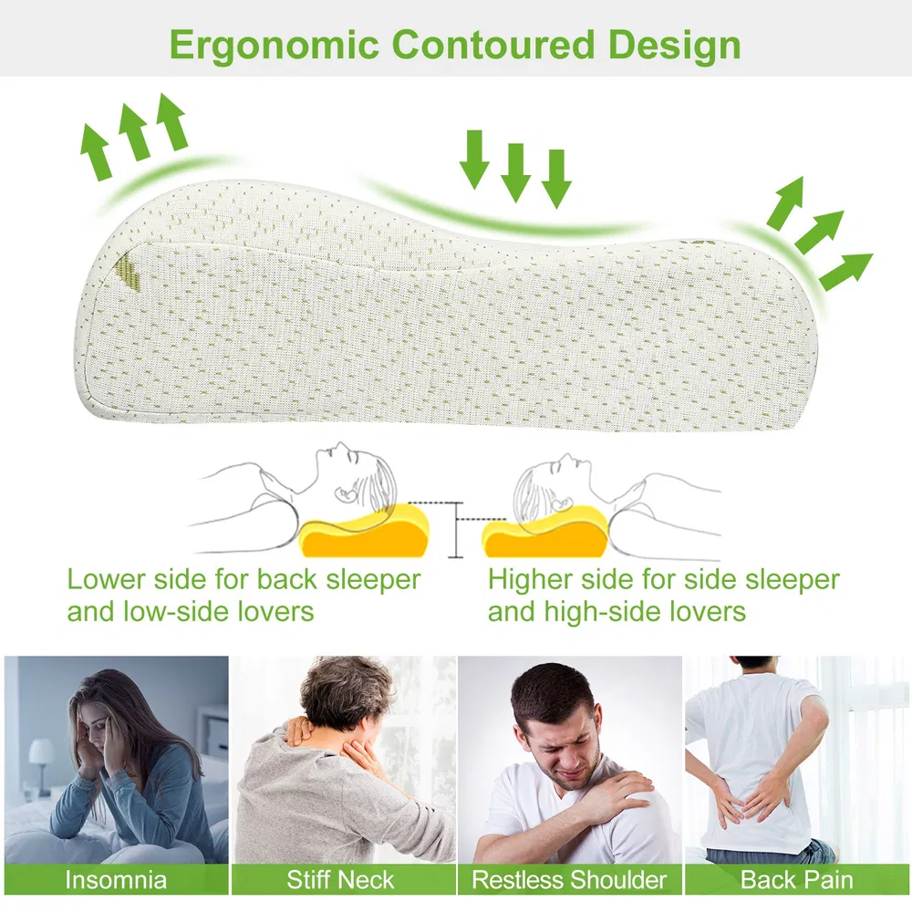 Cervical Neck Pillow - Contour Neck Pillows for Neck Pain Relief, Ergonomic Side Sleeper Pillow for Sleeping photo 7