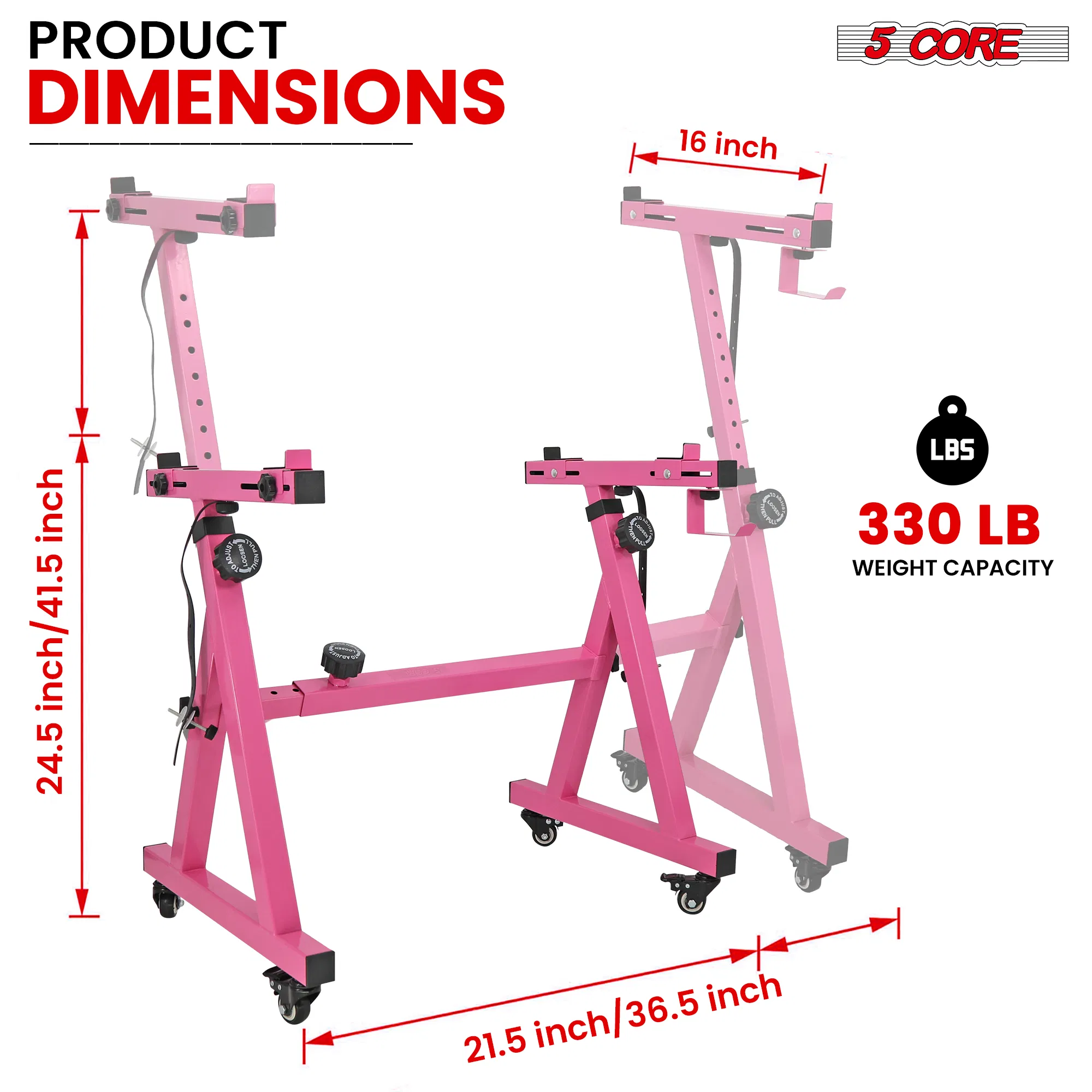 5 Core Keyboard Stand Z Style Height Width Adjustable Portable Heavy Duty Music Stands for Kids and Adults Fits 54 to 88 Key Electric Pianos w Wheels - KS Z1 BLK HD WHLS photo 3