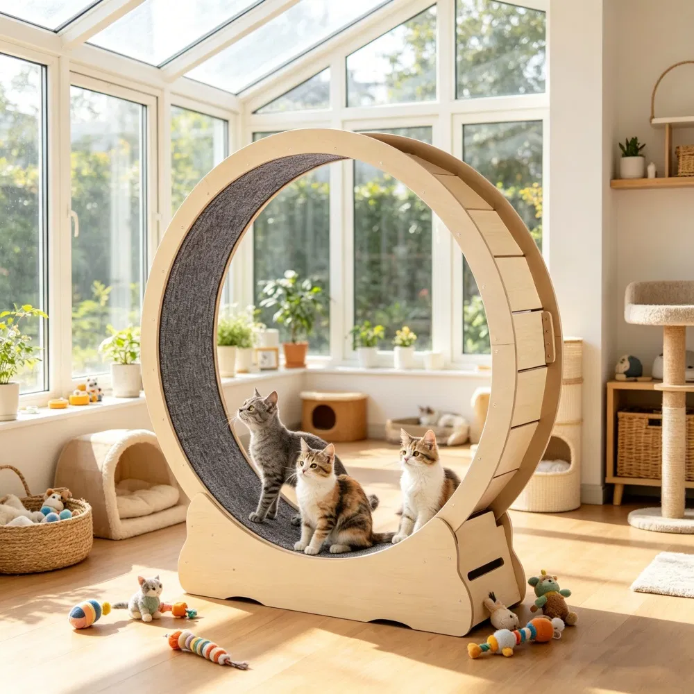 Wooden Cat Exercise Wheel photo 6