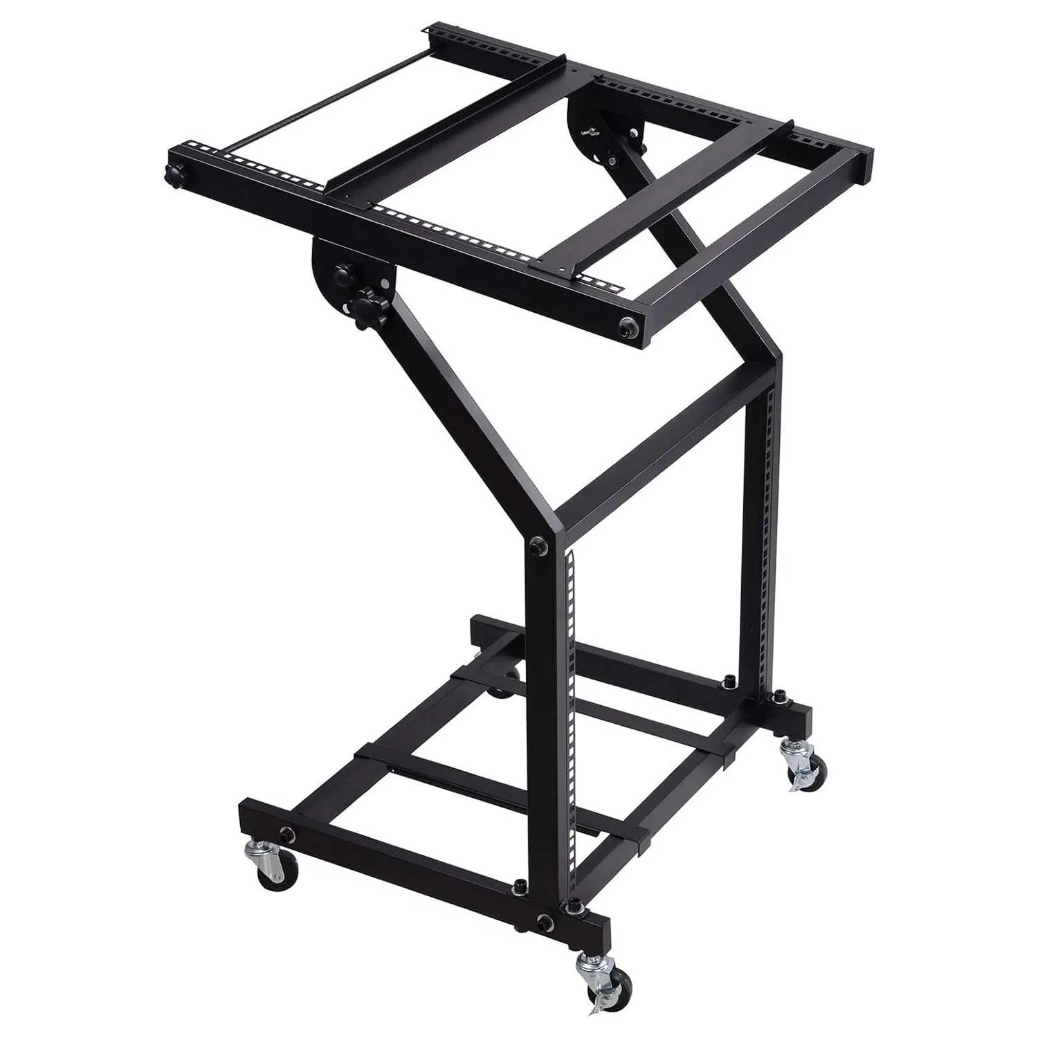 5 Core DJ Mixer Stand 9U/12U/16U Adjustable Rack Mount Rolling Stage Cart Pro Audio Studio Equipment for Homes Offices Stage Music Studios w Wheels photo 1