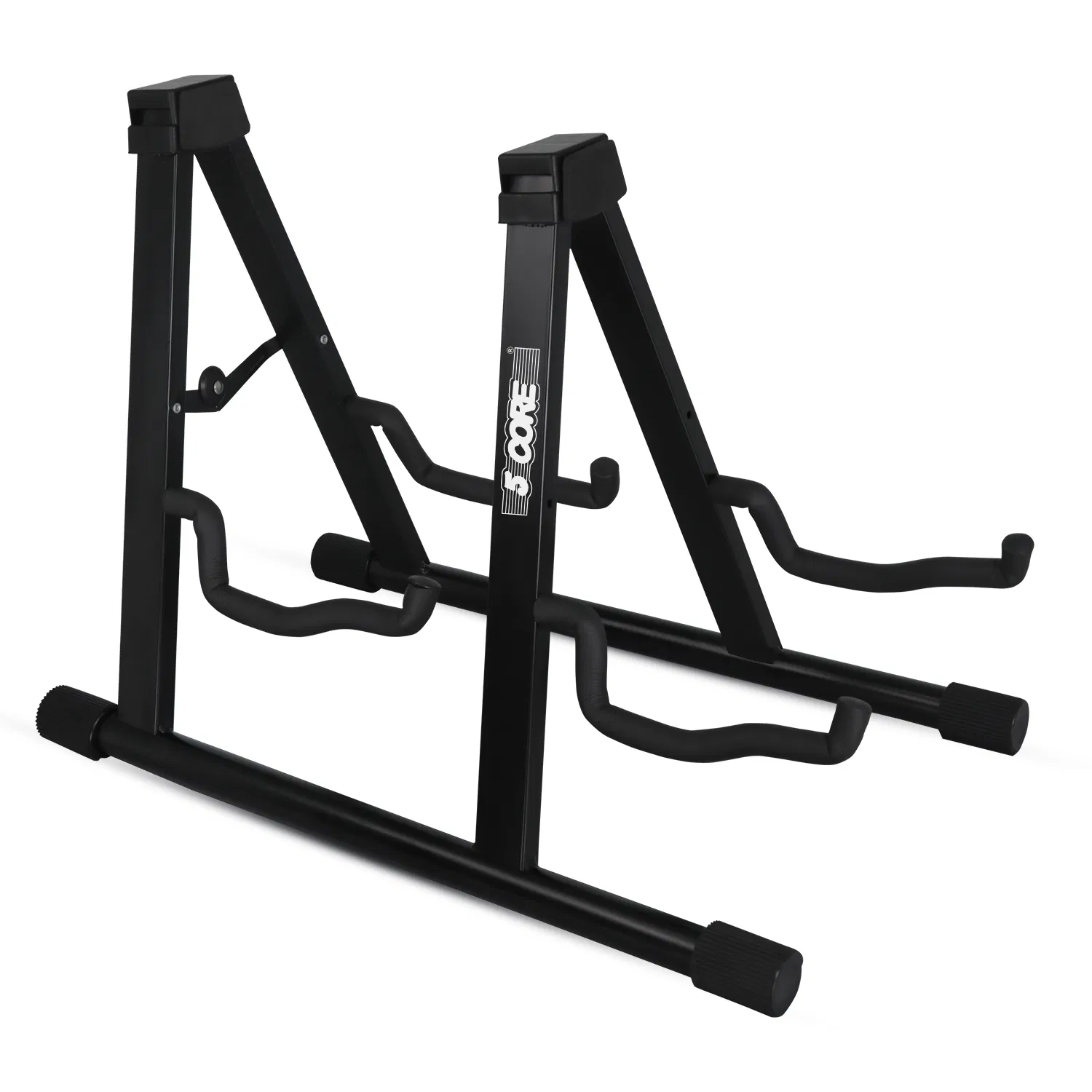 5 CORE Double Guitar Stand Floor Adjustable Heavy Duty A Frame Universal Folding Acoustic Electric Bass Mandolin Banjo Violin Holder Multiple Folding Stands For On Stage Studio Easy Assembly photo 1