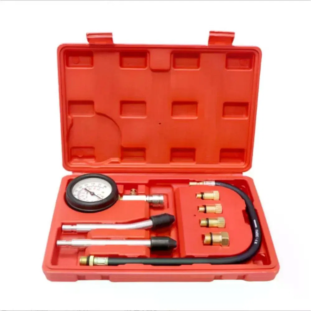 Engine Cylinder Compression Tester, 0-300PSI/0-20BAR Dual Scale with 4 Adapters & 3" Gauge, for Gasoline Engine Diagnostic photo 8