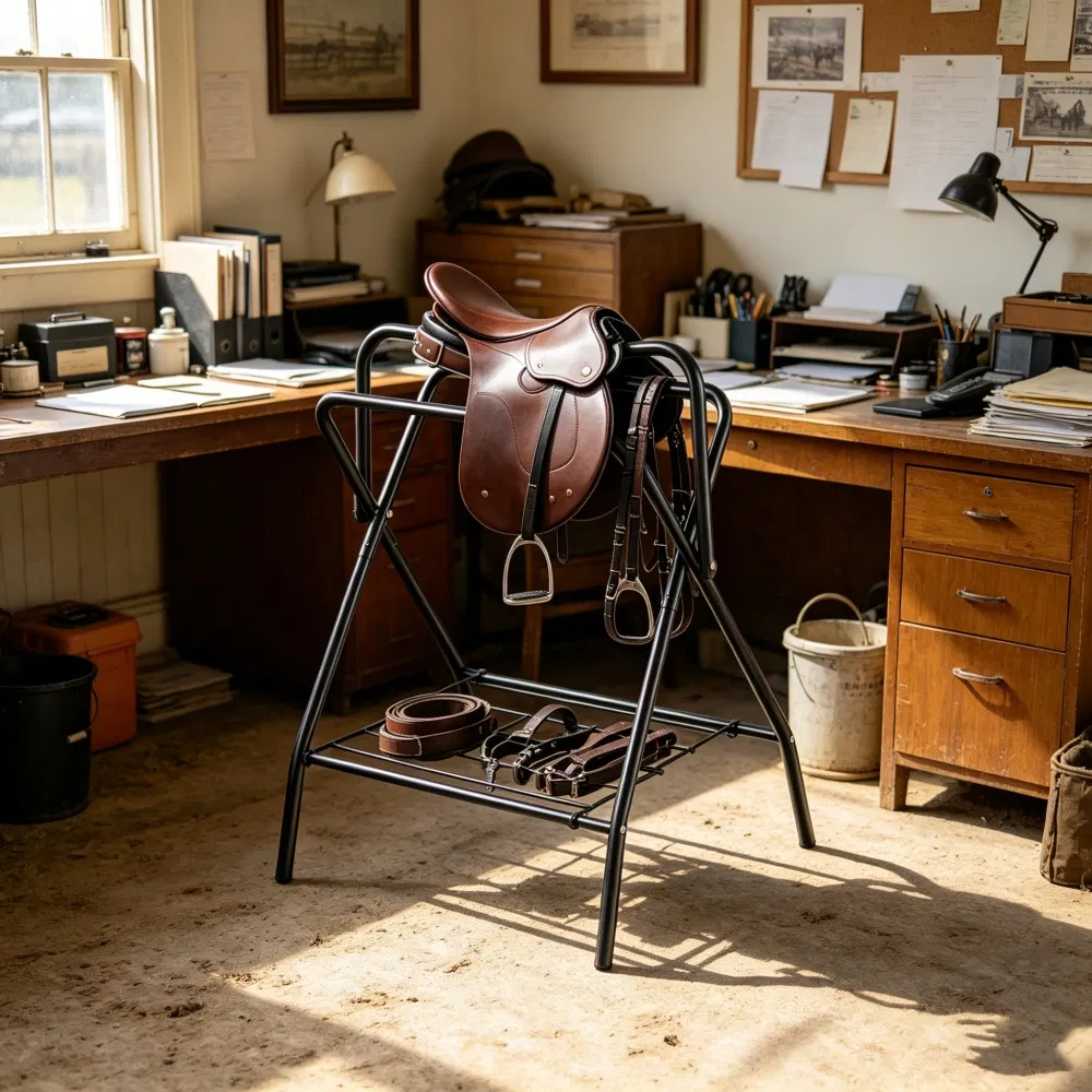 Folding Saddle Rack with Foldable for Garage photo 2