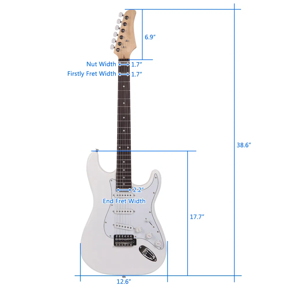Rosewood Fingerboard Electric Guitar White photo 6