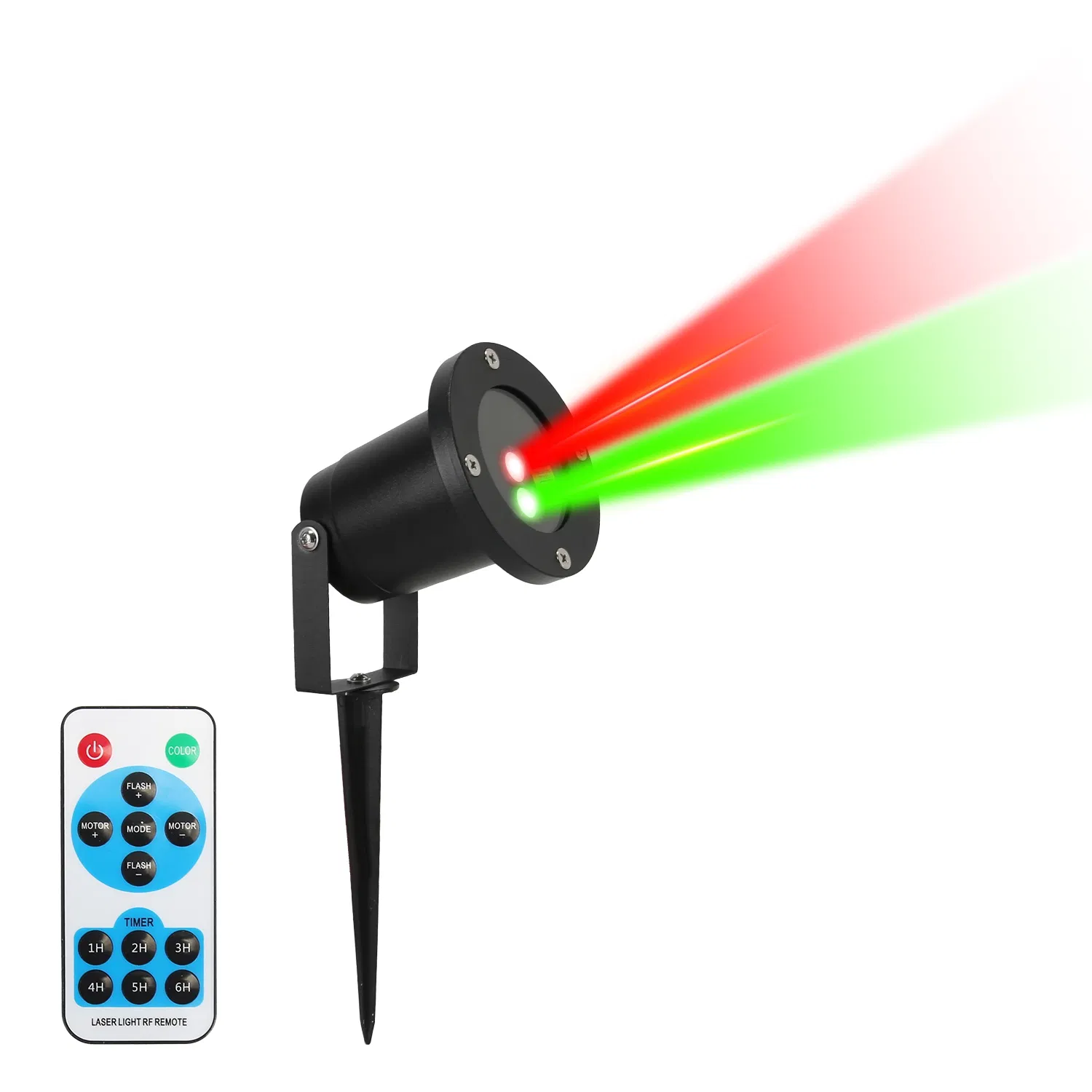 Outdoor Laser Projector Light Red and Green Projection Light with 3 Modes 12 Speeds 6Hrs Timer IP44 Waterproof Firefly Landscape Light for Christmas Halloween Holiday New Year GPCT5317 photo 6