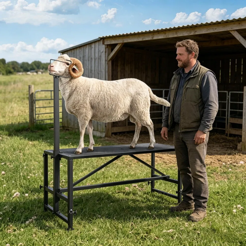 Livestock Stand with Adjustable Height and Metal photo 1
