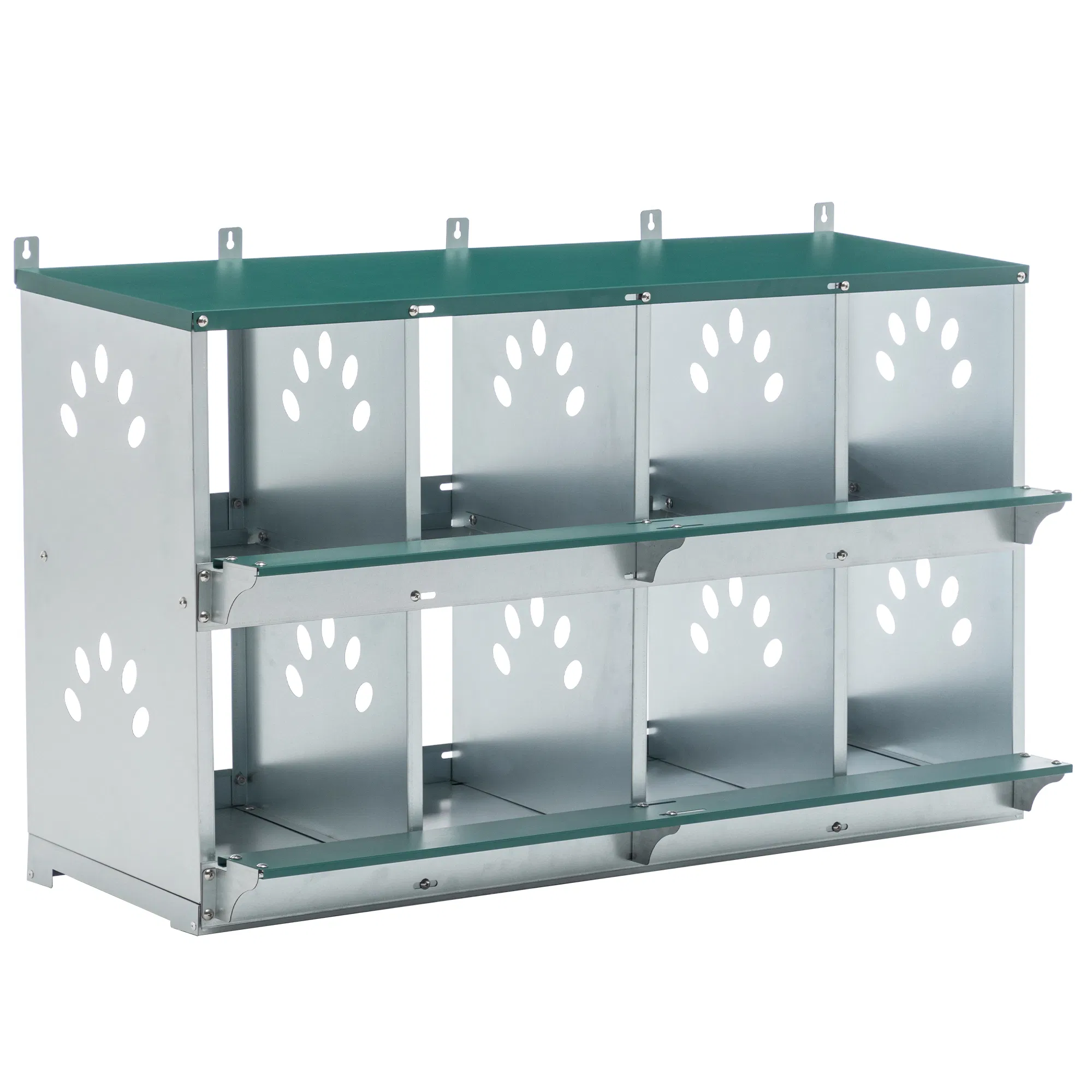 8 Room Metal Chicken Nesting Boxes 8 Compartment Egg Coop photo 1