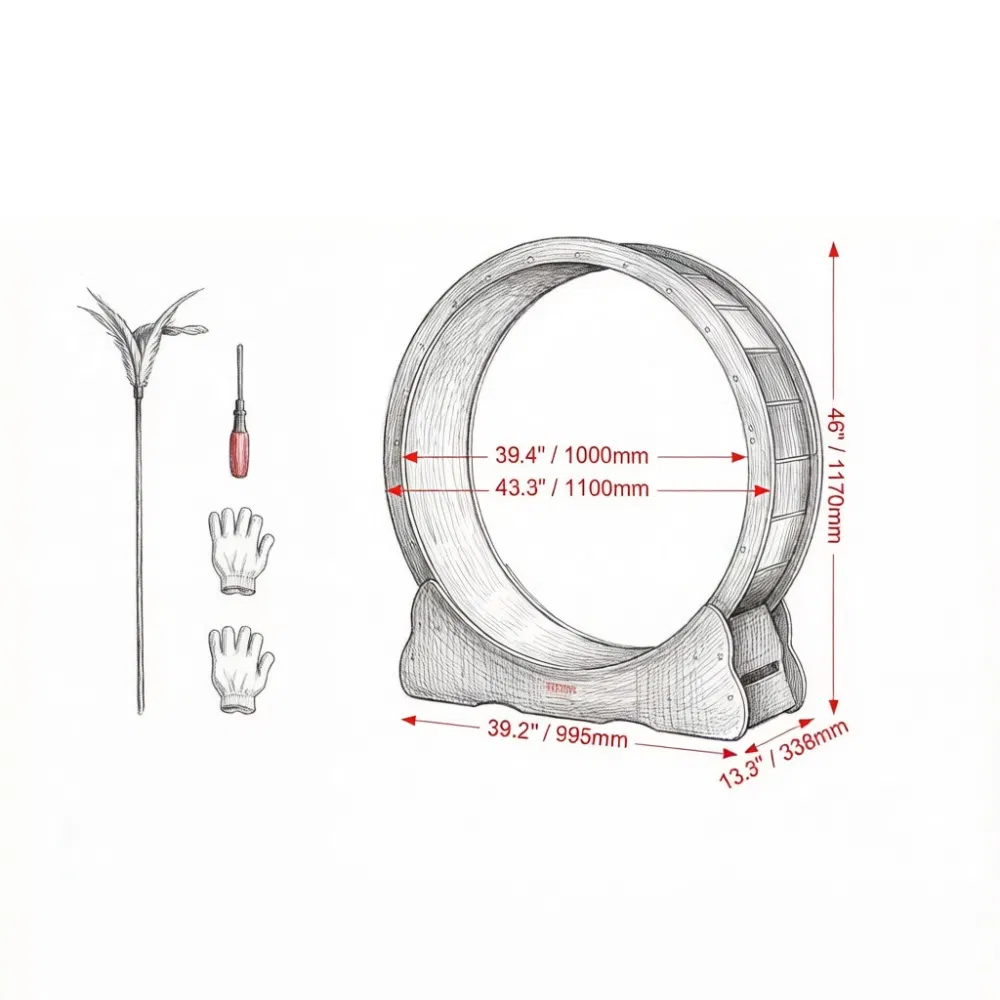 Wooden Cat Exercise Wheel photo 4